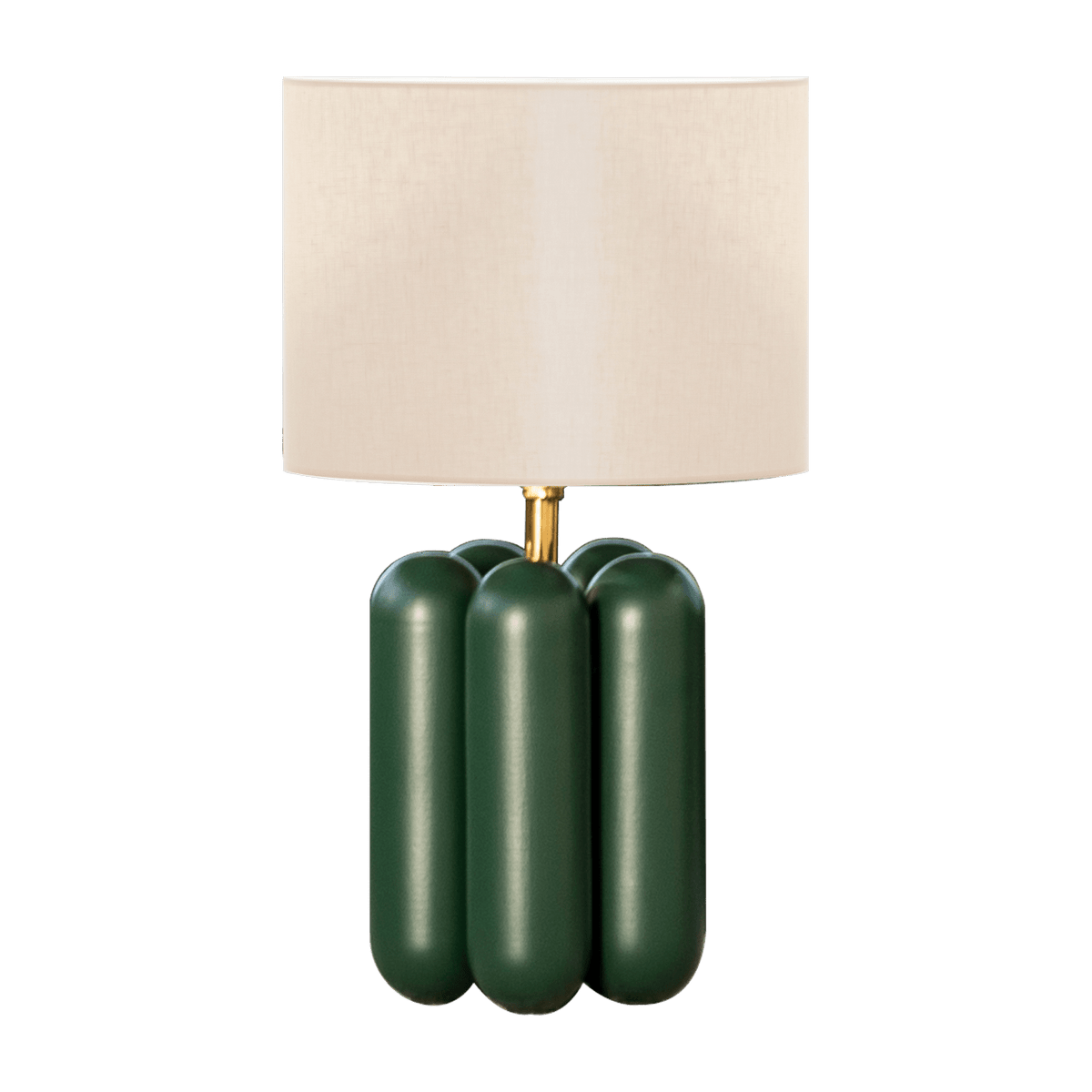 Lampe en hêtre vert et abat-jour en lin 18 x 30 cm Charlotte - Cosin Paris - The Cool Republic