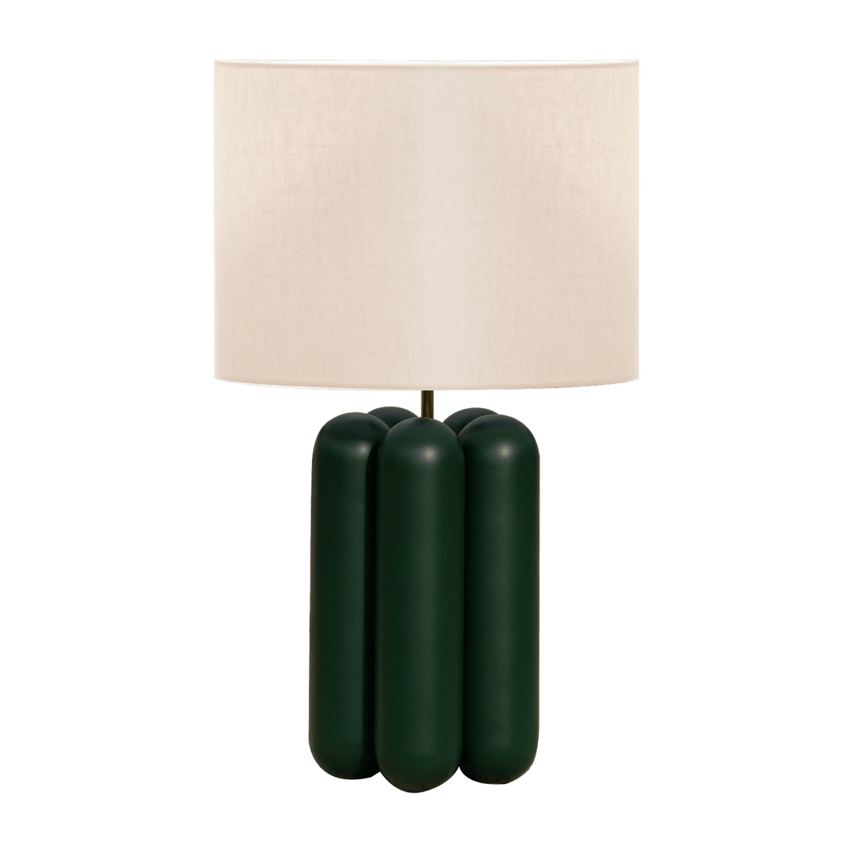 Lampe en hêtre vert et abat-jour en lin 23 x 40 cm Charlotte - Cosin Paris - The Cool Republic