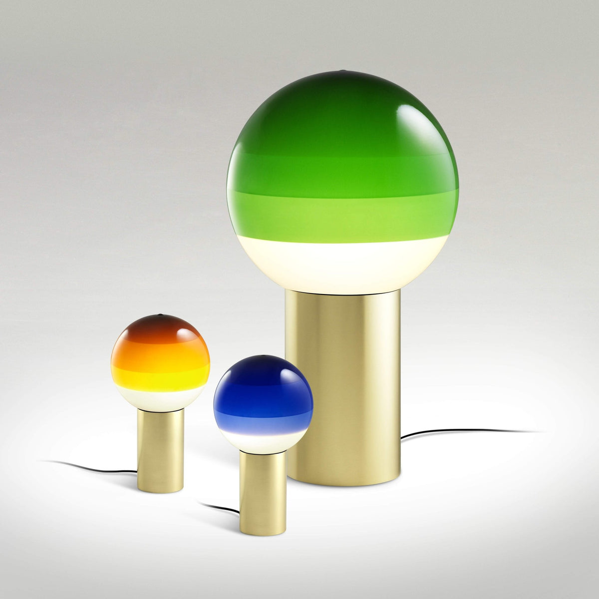 Lampe en laiton verte 54 cm Dipping Light - Marset - The Cool Republic