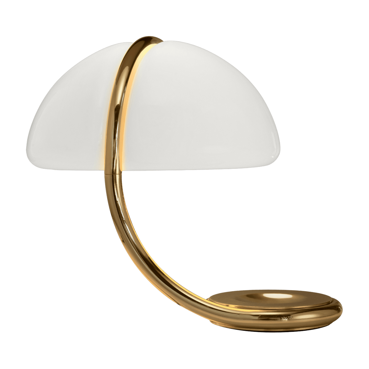 Lampe en métal doré nacré 45 cm Serpente - Martinelli Luce - The Cool Republic