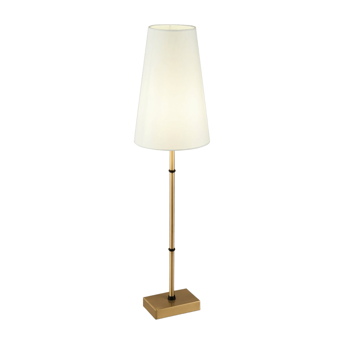 Lampe en métal laiton et abat-jour en tissu blanc Zaragoza - Maytoni - The Cool Republic