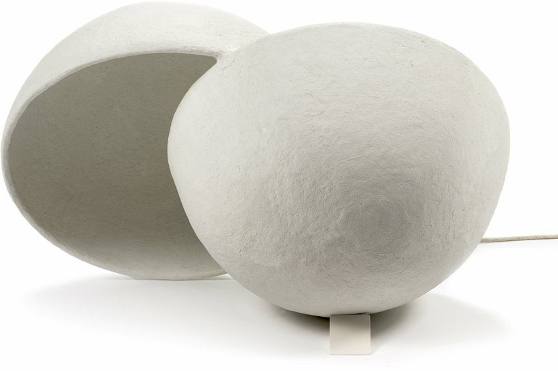 Lampe en papier mâché blanche Earth "œuf" - Serax - The Cool Republic