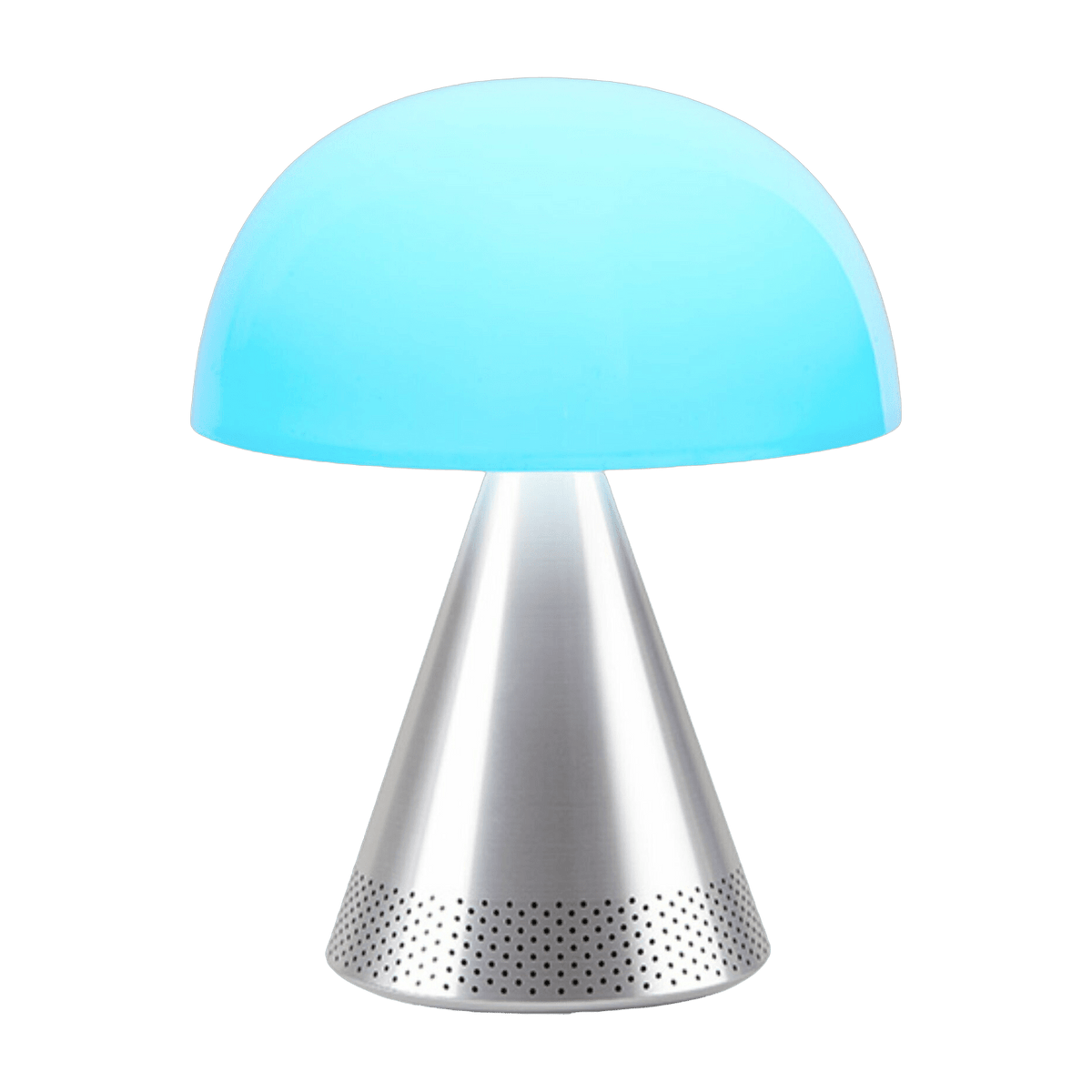 Lampe LED audio sans fil en aluminium poli L Mina - Lexon - The Cool Republic