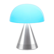 Lampe LED audio sans fil en aluminium poli L Mina - Lexon - The Cool Republic