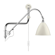 Lampe murale blanche base argenté en laiton BL10 - Gubi - The Cool Republic