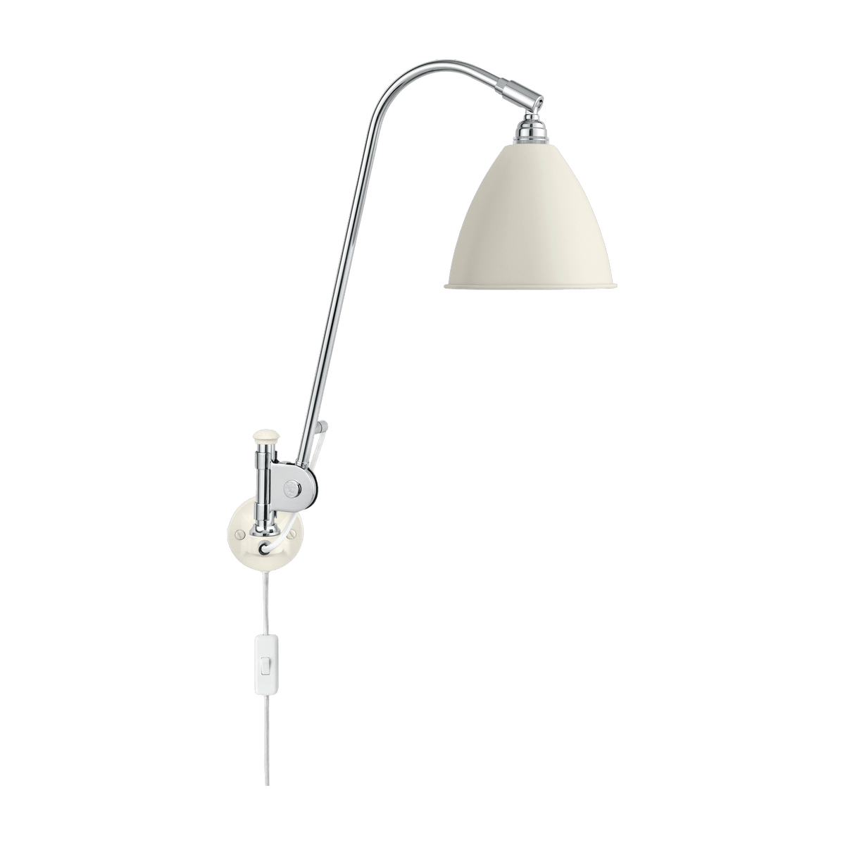 White wall lamp base silver brass BL6 - Gubi - The Cool Republic