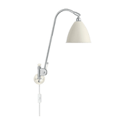 Lampe murale blanche base argenté en laiton BL6 - Gubi - The Cool Republic