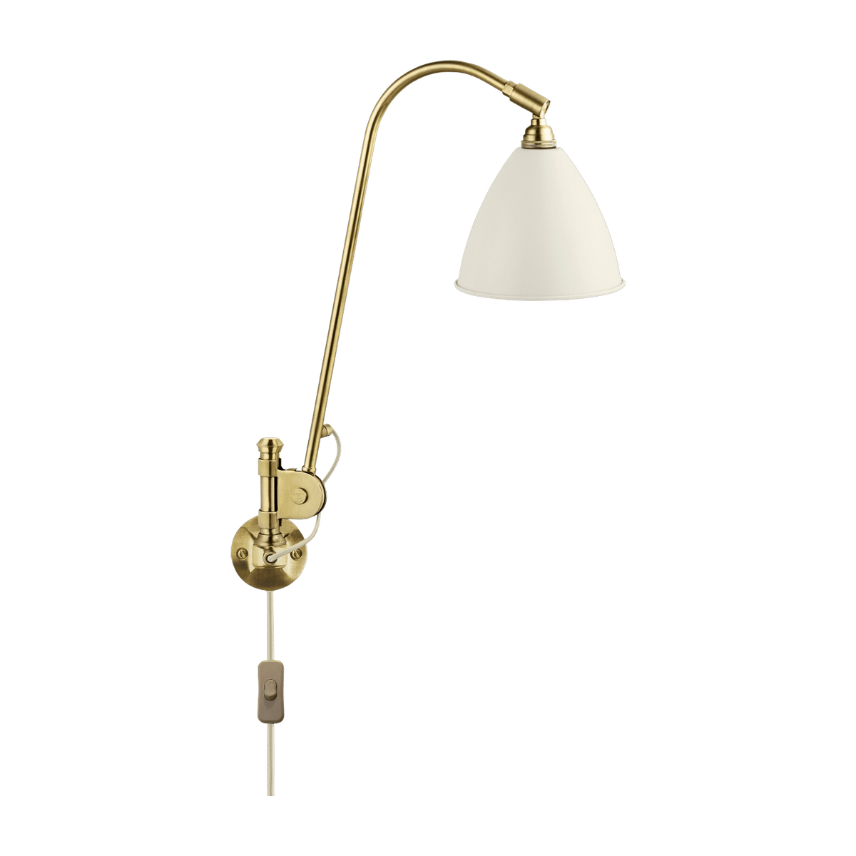 White wall lamp base gold brass BL6 - Gubi - The Cool Republic