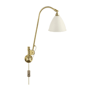 Lampe murale blanche base dorée en laiton BL6 - Gubi - The Cool Republic