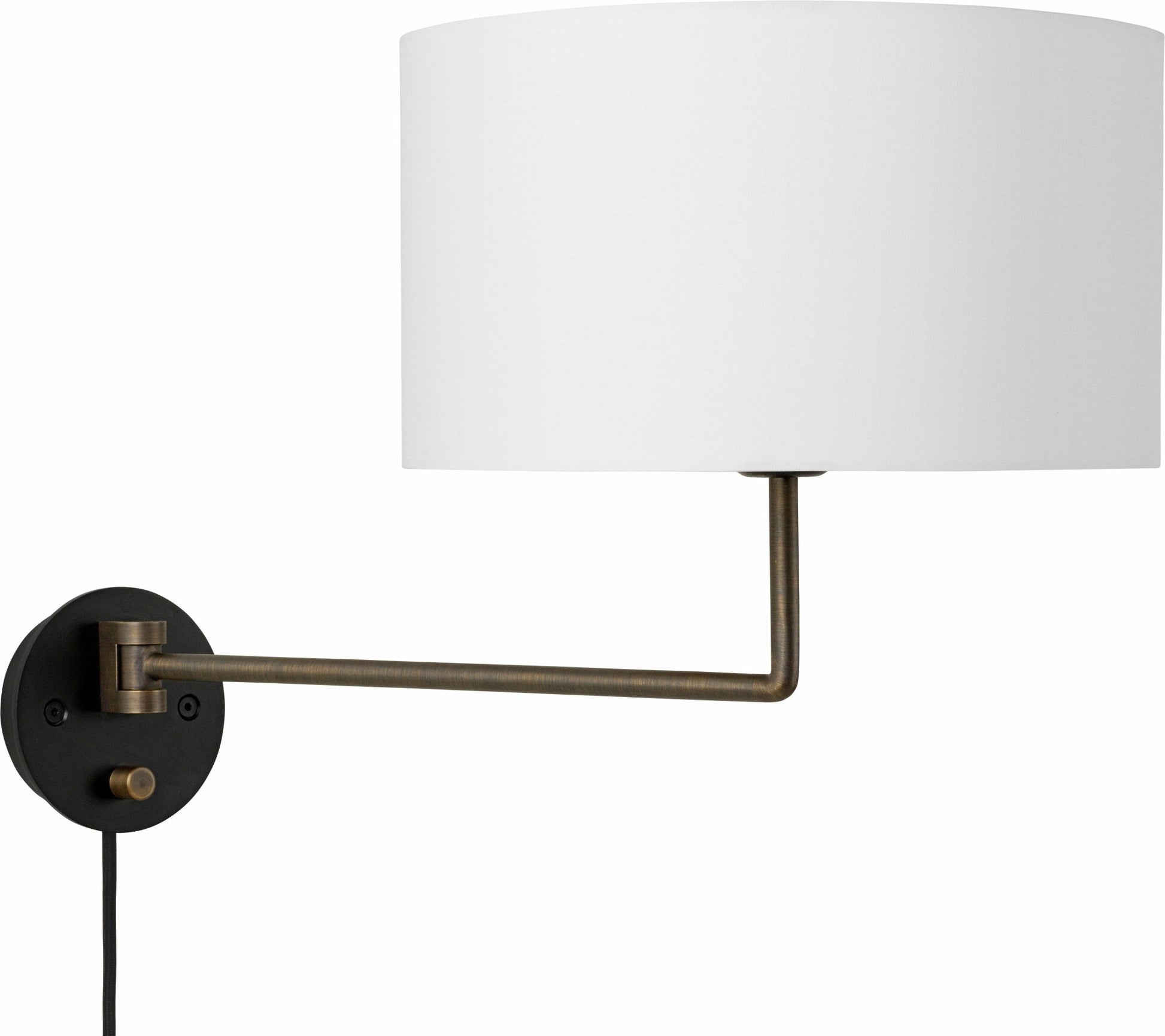 Lampe murale blanche base marron 36 cm Gravity - Gubi - The Cool Republic