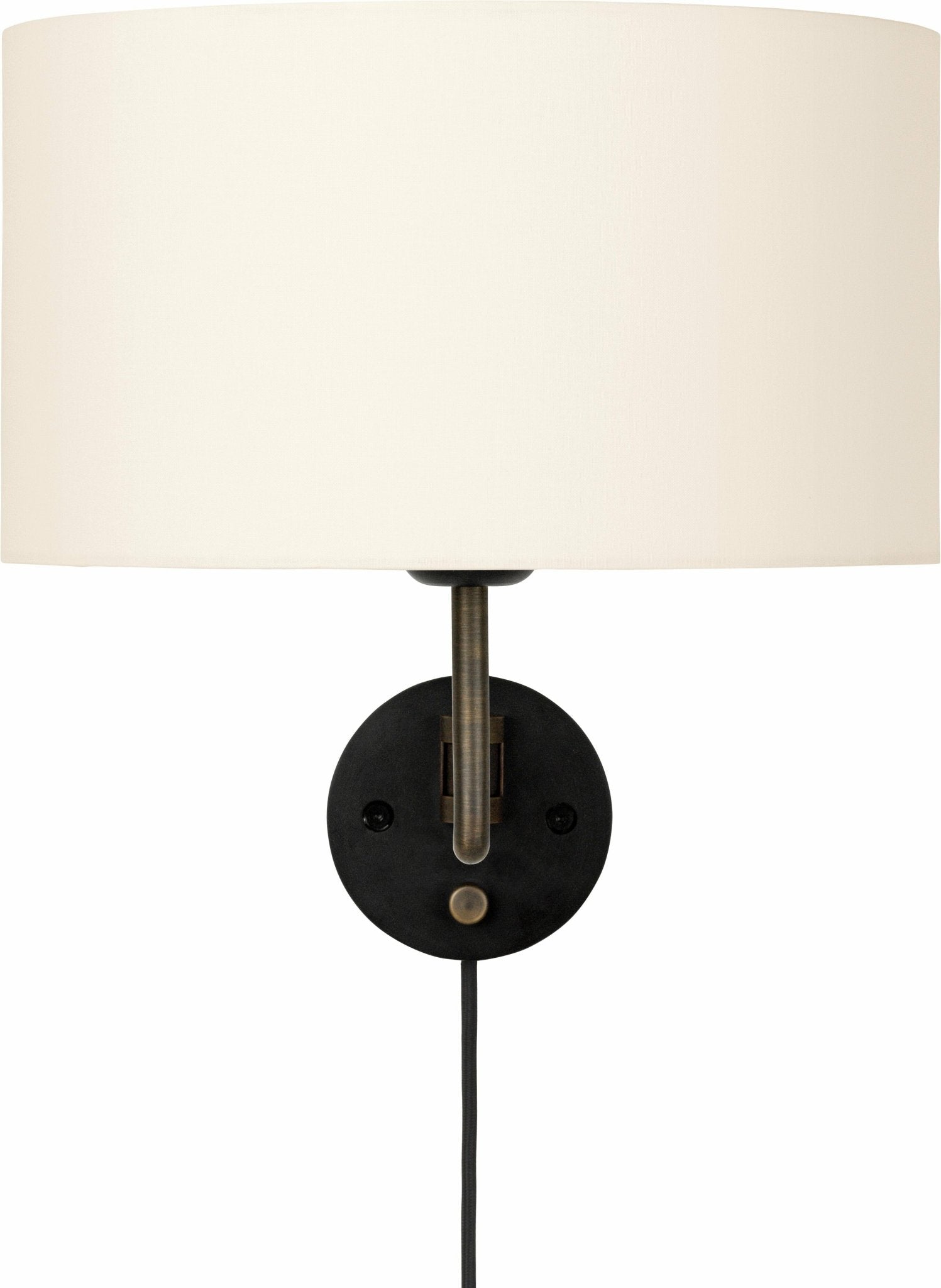 Lampe murale blanche base marron 36 cm Gravity - Gubi - The Cool Republic
