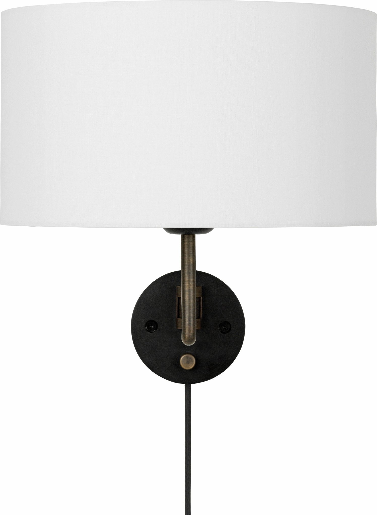Lampe murale blanche base marron 36 cm Gravity - Gubi - The Cool Republic