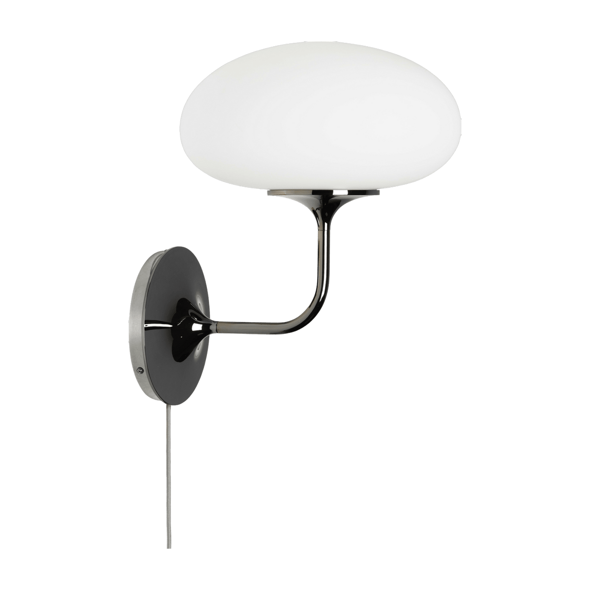 Lampe murale blanche base noir Stemlite - Gubi - The Cool Republic