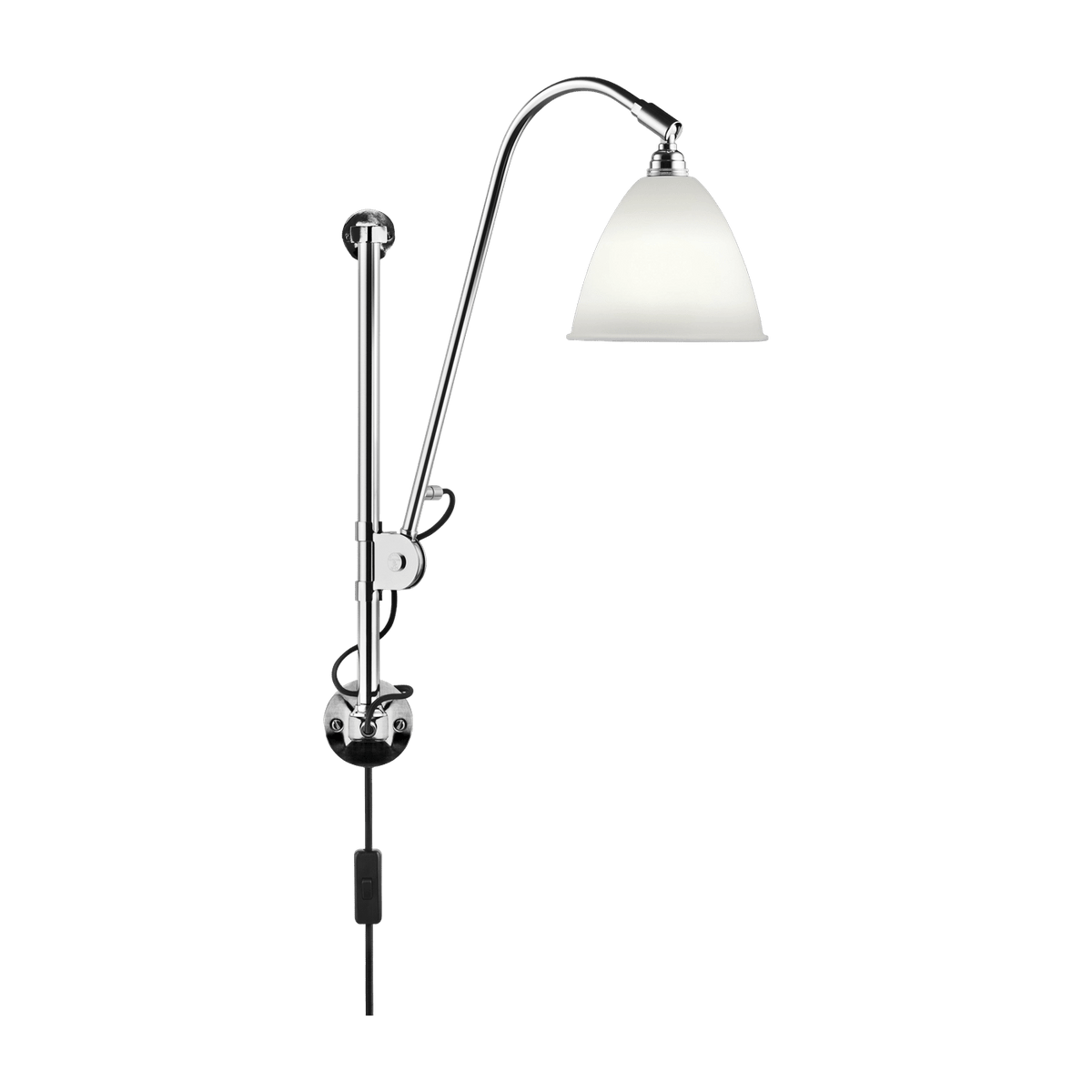 Lampe murale crème base argenté en laiton BL5 - Gubi - The Cool Republic