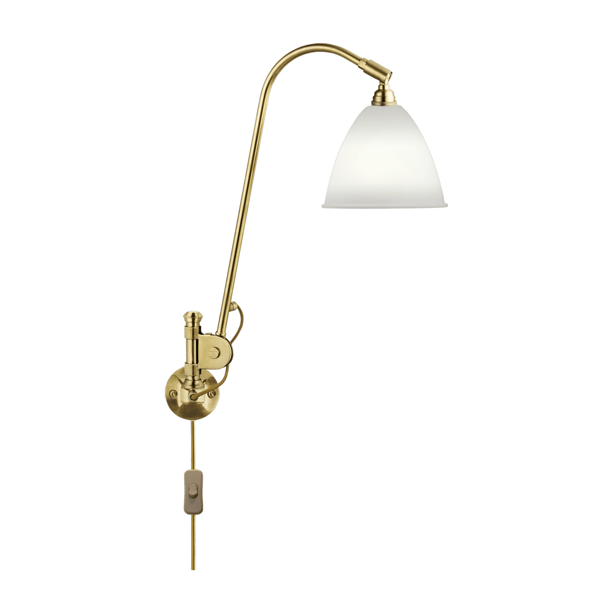 Lampe murale crème base dorée en laiton BL6 - Gubi - The Cool Republic