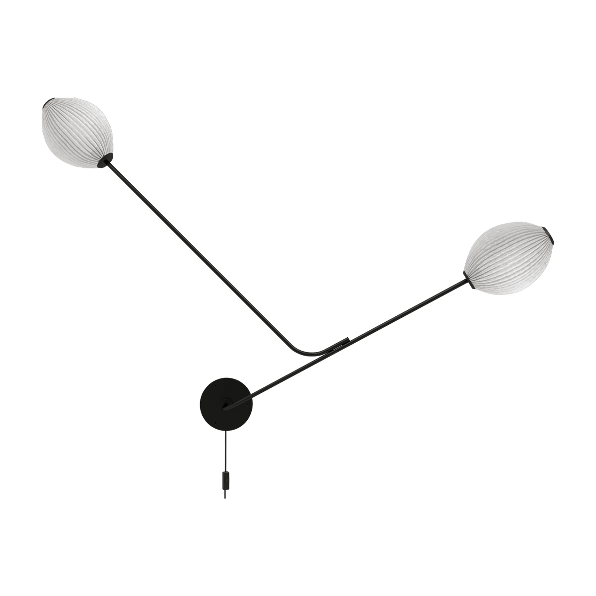 Lampe murale crème base noir Satellite - Gubi - The Cool Republic