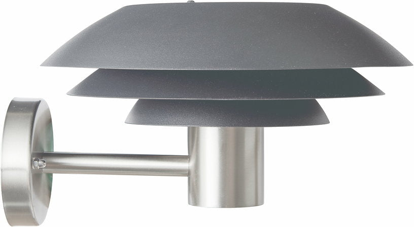 Lampe murale d'extérieur noir et acier DL31 - Dyberg Larsen - The Cool Republic