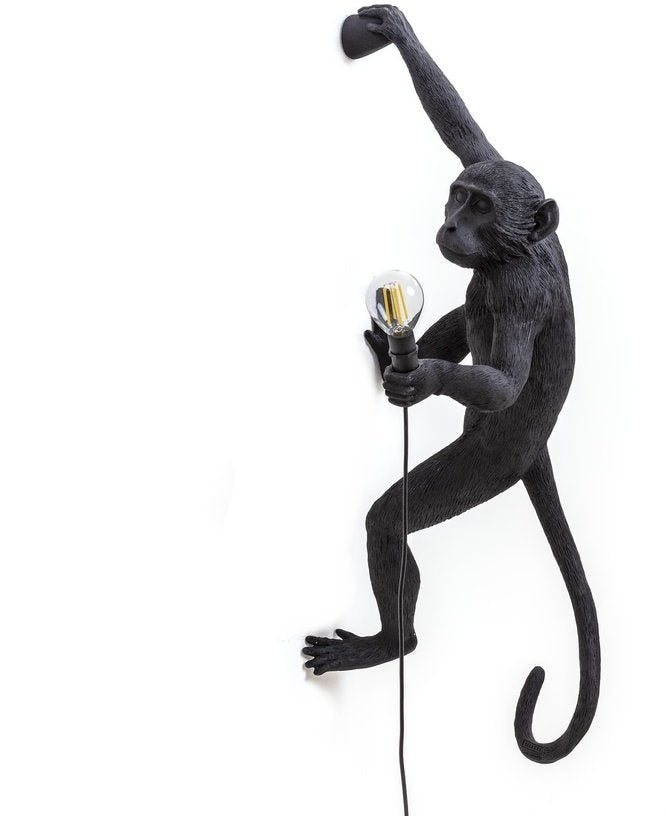 Lampe murale d'extérieur noire Monkey - Seletti - The Cool Republic