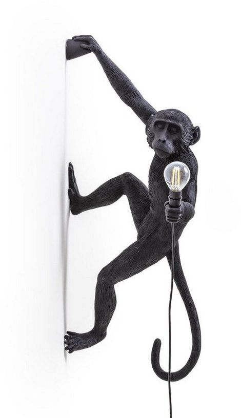 Lampe murale d'extérieur noire Monkey - Seletti - The Cool Republic