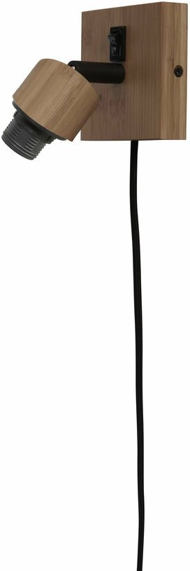 Lampe murale en bambou naturel tressé 10x10 cm Java - Good & Mojo - The Cool Republic