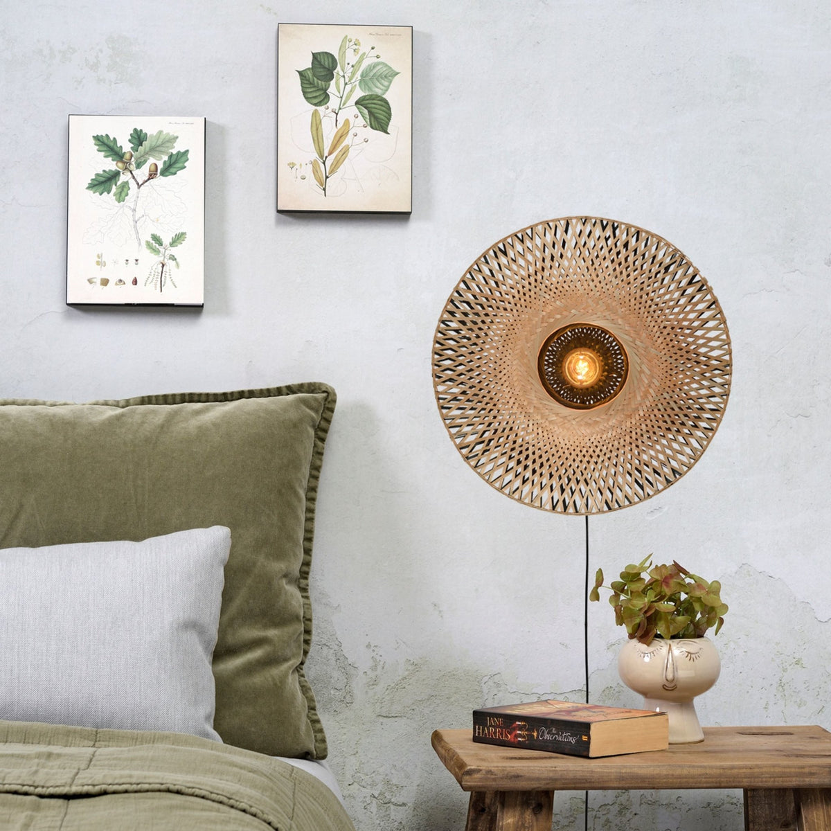 Lampe murale en bambou noir 60x15 cm Kalimantan - Good & Mojo - The Cool Republic