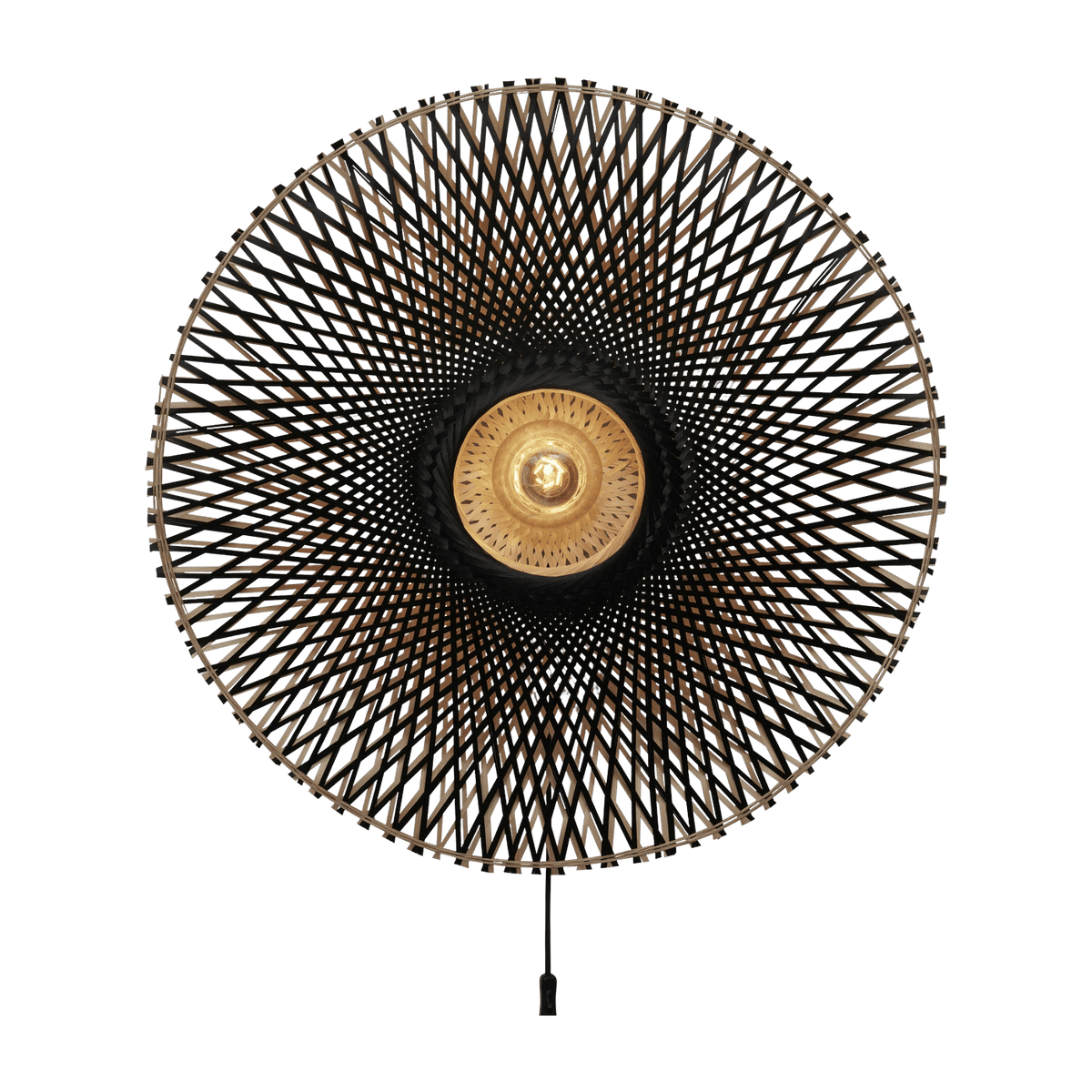Lampe murale en bambou noir et naturel 87x20 cm Kalimantan - Good & Mojo - The Cool Republic