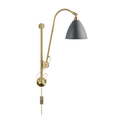 Grey wall lamp base gold brass BL5 - Gubi - The Cool Republic
