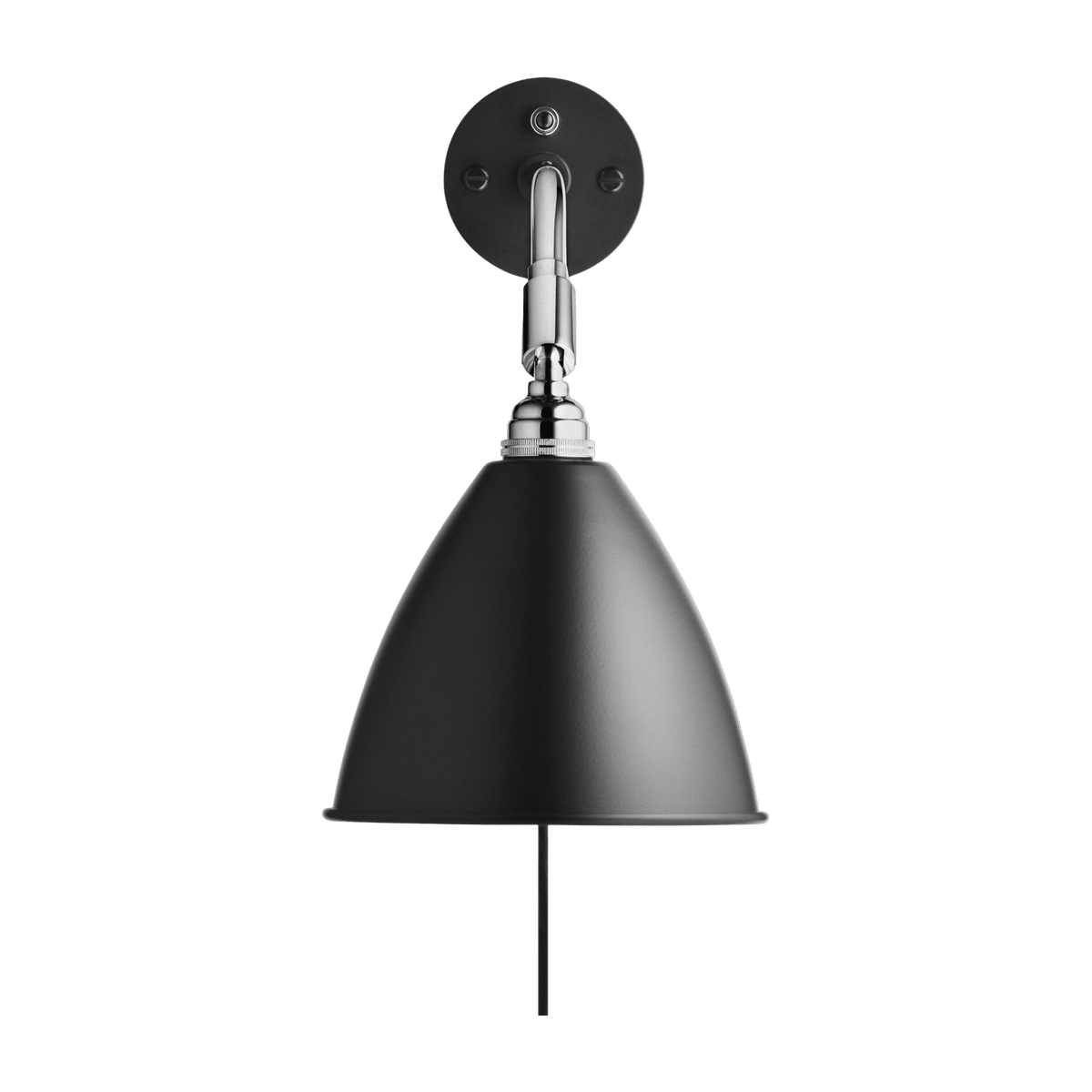 Lampe murale noire base argenté en laiton BL7- Gubi - The Cool Republic