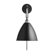 Lampe murale noire base argenté en laiton BL7- Gubi - The Cool Republic