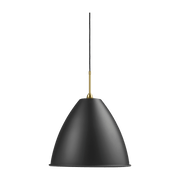 Lampe murale noire base dorée en laiton 40 cm BL9 - Gubi - The Cool Republic