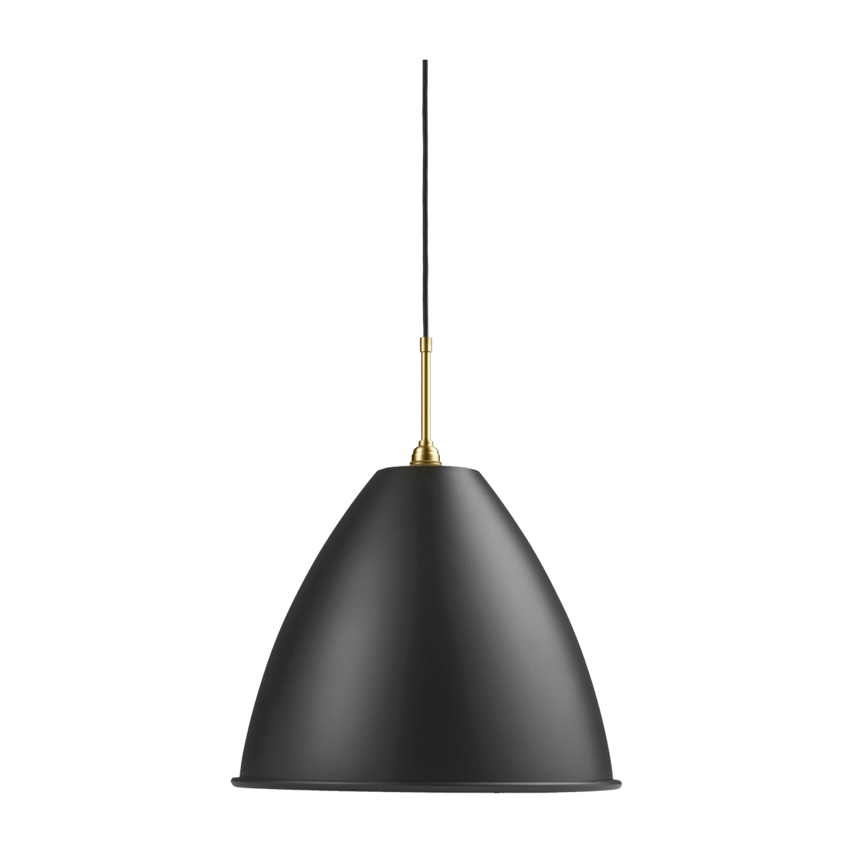 Lampe murale noire base dorée en laiton 40 cm BL9 - Gubi - The Cool Republic