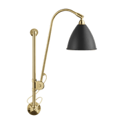 Lampe murale noire base dorée en laiton BL5 - Gubi - The Cool Republic