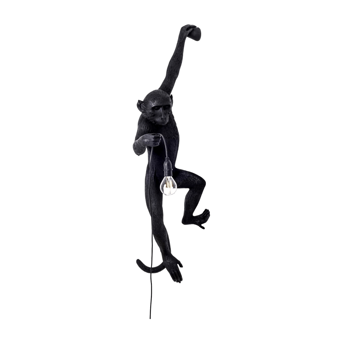 Lampe murale noire Monkey accroché - Seletti - The Cool Republic