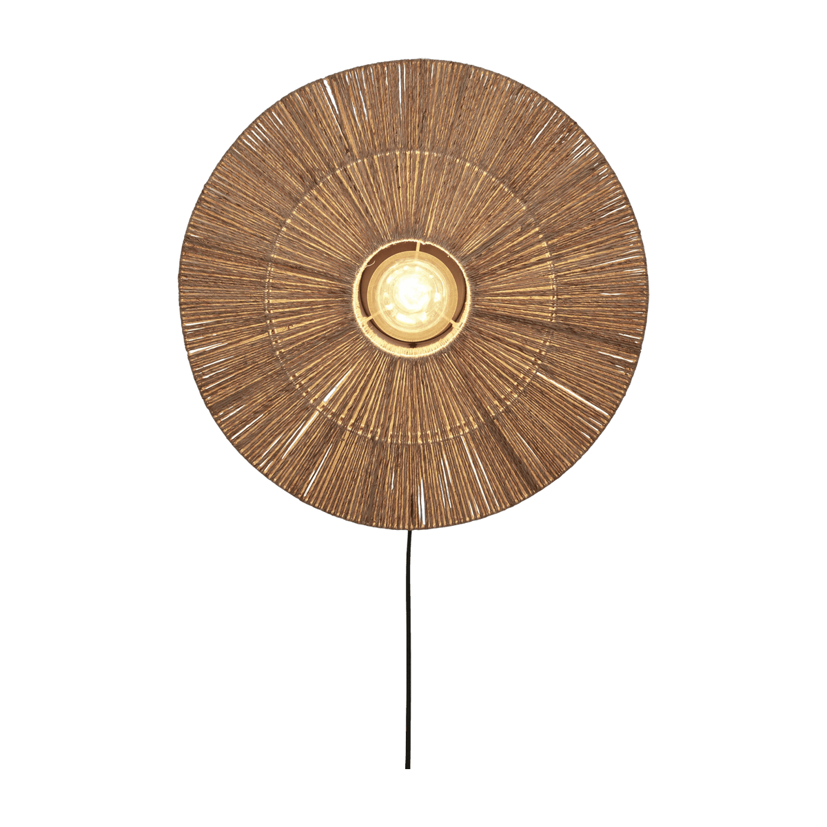 Lampe murale ronde en bambou naturel 55x14 cm Iguazu - Good & Mojo - The Cool Republic
