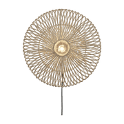 Lampe murale ronde en rotin blanc 55x14 cm Zanzibar - Good & Mojo - The Cool Republic