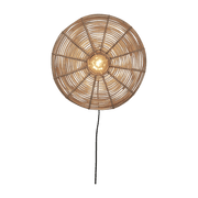 Lampe murale ronde en rotin naturel 40 x10 cm Tanami - Good & Mojo - The Cool Republic