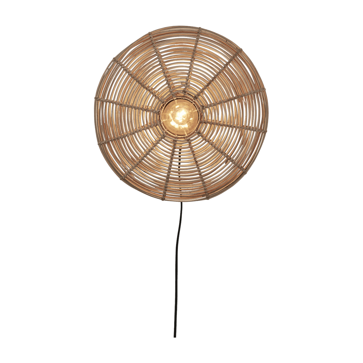 Lampe murale ronde en rotin naturel 40 x10 cm Tanami - Good & Mojo - The Cool Republic