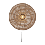 Lampe murale ronde en rotin naturel 55x14 cm Tanami - Good & Mojo - The Cool Republic