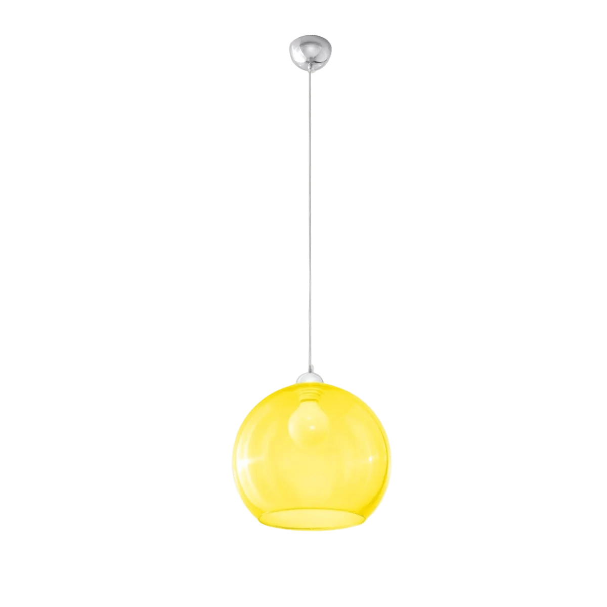 Lampe pendante en acier jaune 30x120cm Ball - Sollux - The Cool Republic