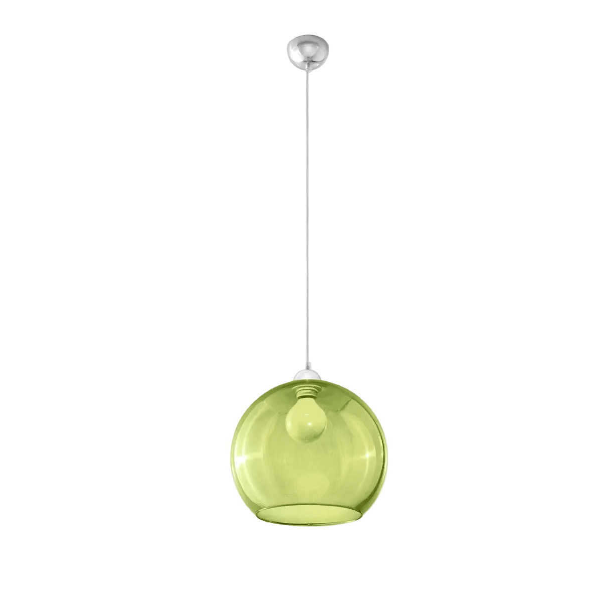 Lampe pendante en acier verte 30x120cm Ball - Sollux - The Cool Republic