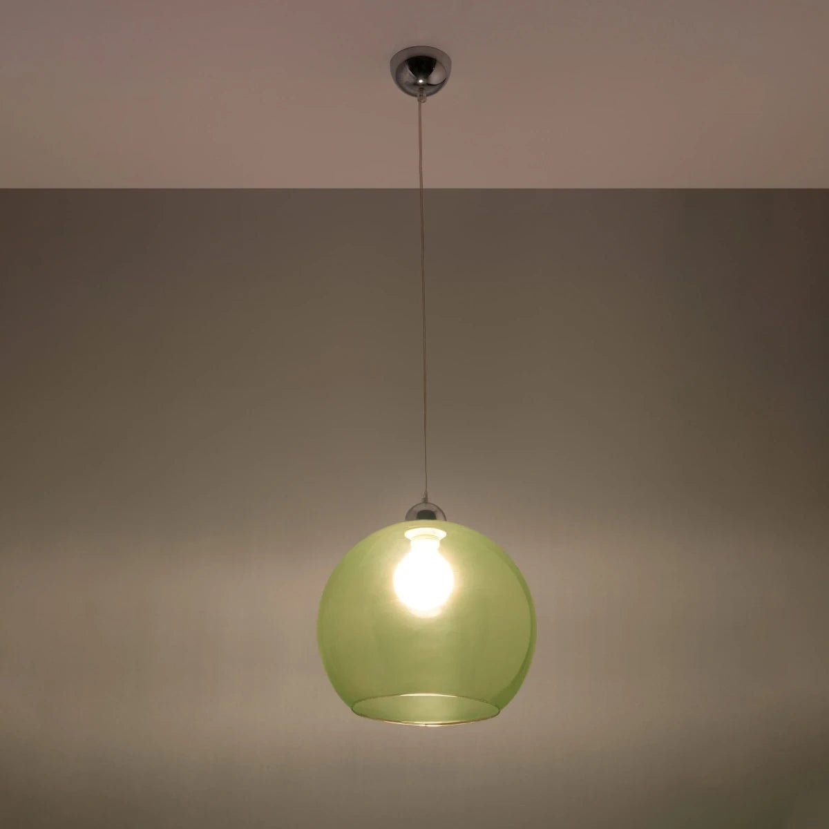 Lampe pendante en acier verte 30x120cm Ball - Sollux - The Cool Republic
