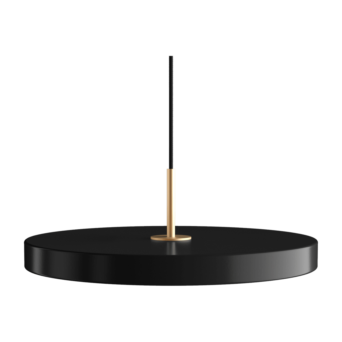 Lampe pendante LED noire avec détails en laiton Asteria - UMAGE - The Cool Republic