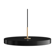 Lampe pendante LED noire avec détails en laiton Asteria - UMAGE - The Cool Republic