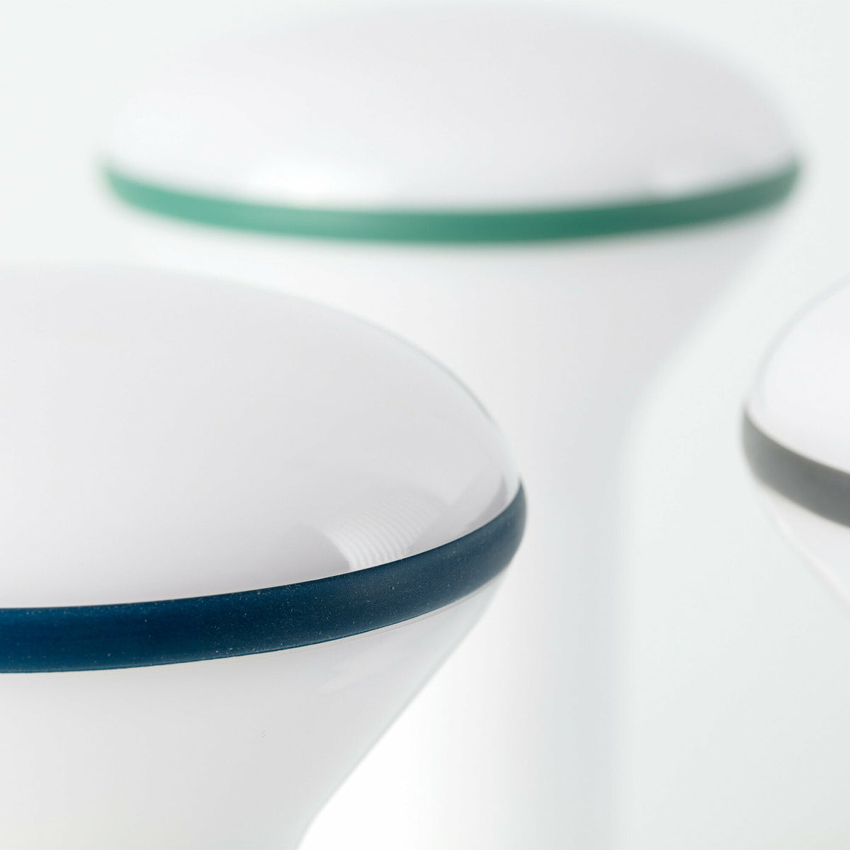 Opal white and dark green portable lamp Buddy - Faro Barcelona - The Cool Republic