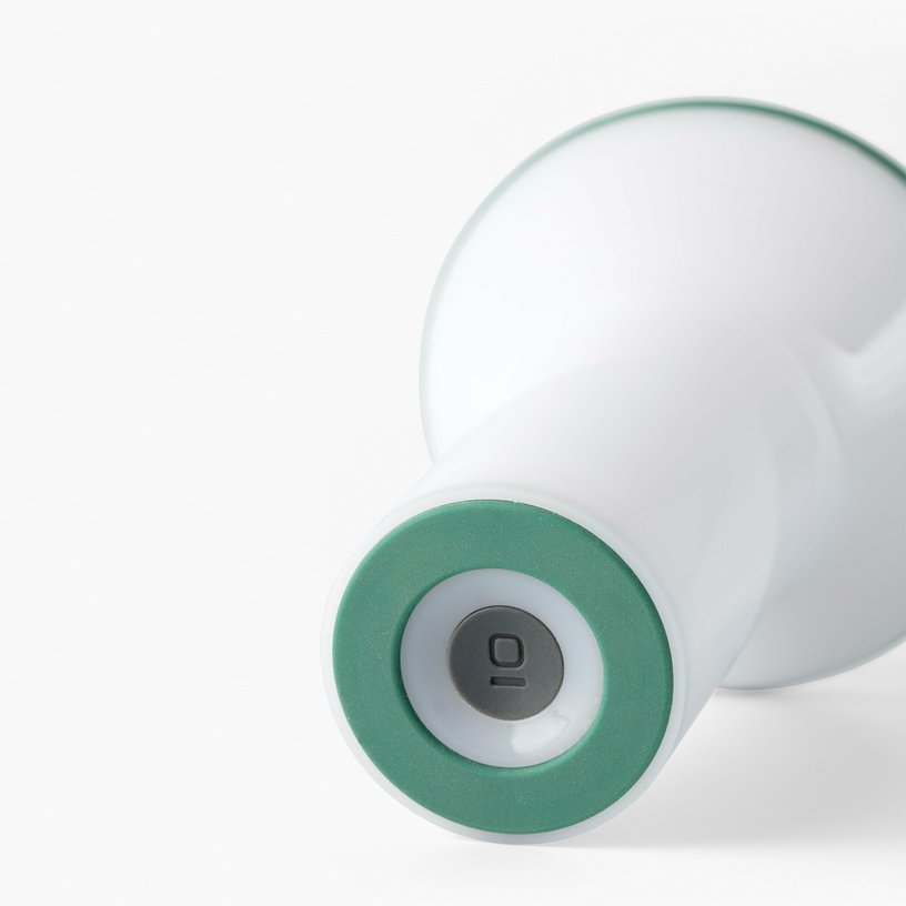 Lampe portable blanc opal et vert foncé Buddy - Faro Barcelona - The Cool Republic