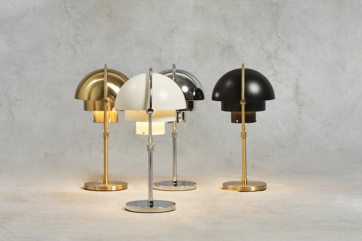 Lampe portable chrome et métal blanc semi-mat Multi-Lite - Gubi - The Cool Republic