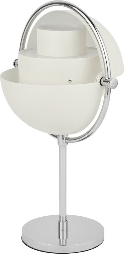 Lampe portable chrome et métal blanc semi - mat Multi - Lite - Gubi - The Cool Republic