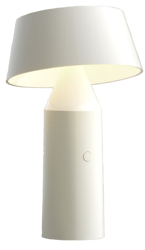 Lampe portable en acier blanche 22,5 cm Bicoca - Marset - The Cool Republic