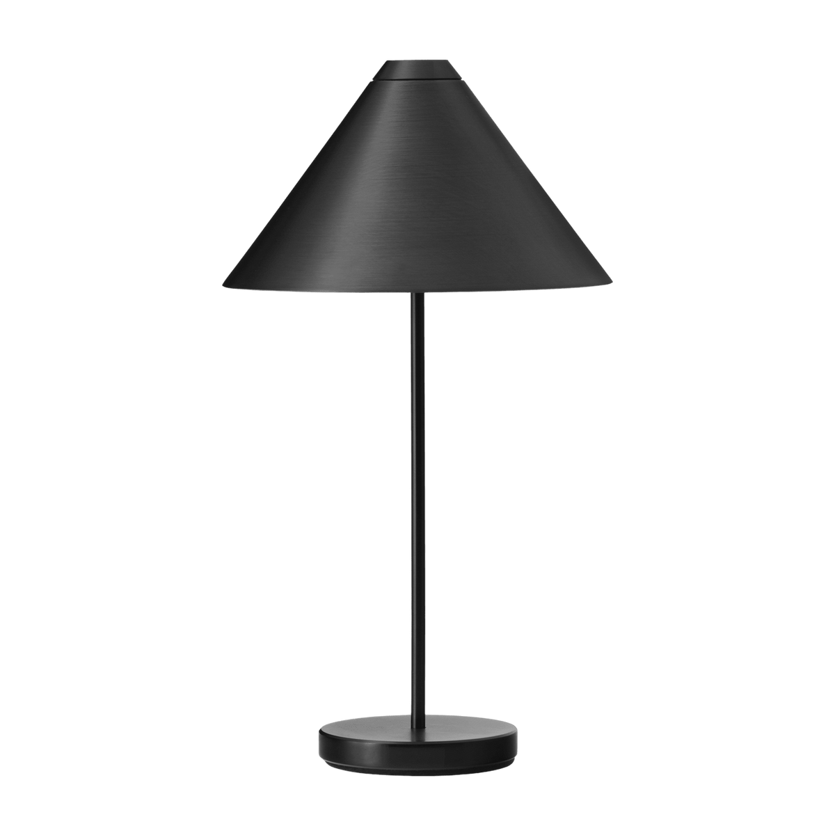 Lampe portable en acier brossé noir 30 cm Brolly - New Works - The Cool Republic