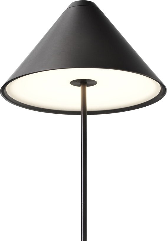 Lampe portable en acier brossé noir 30 cm Brolly - New Works - The Cool Republic